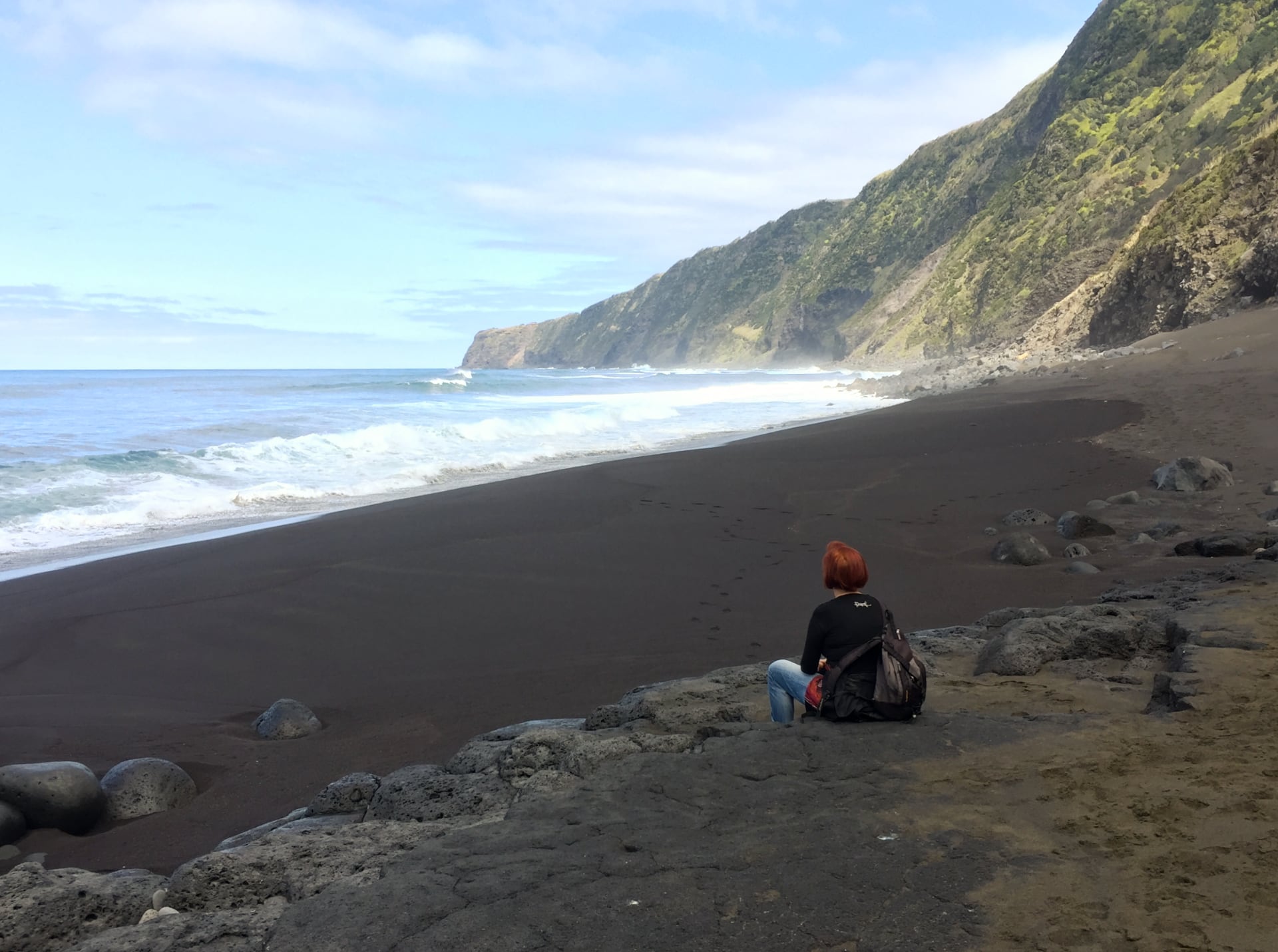 Spiaggia Praia do Norte a marzo - Faial - Azzorre